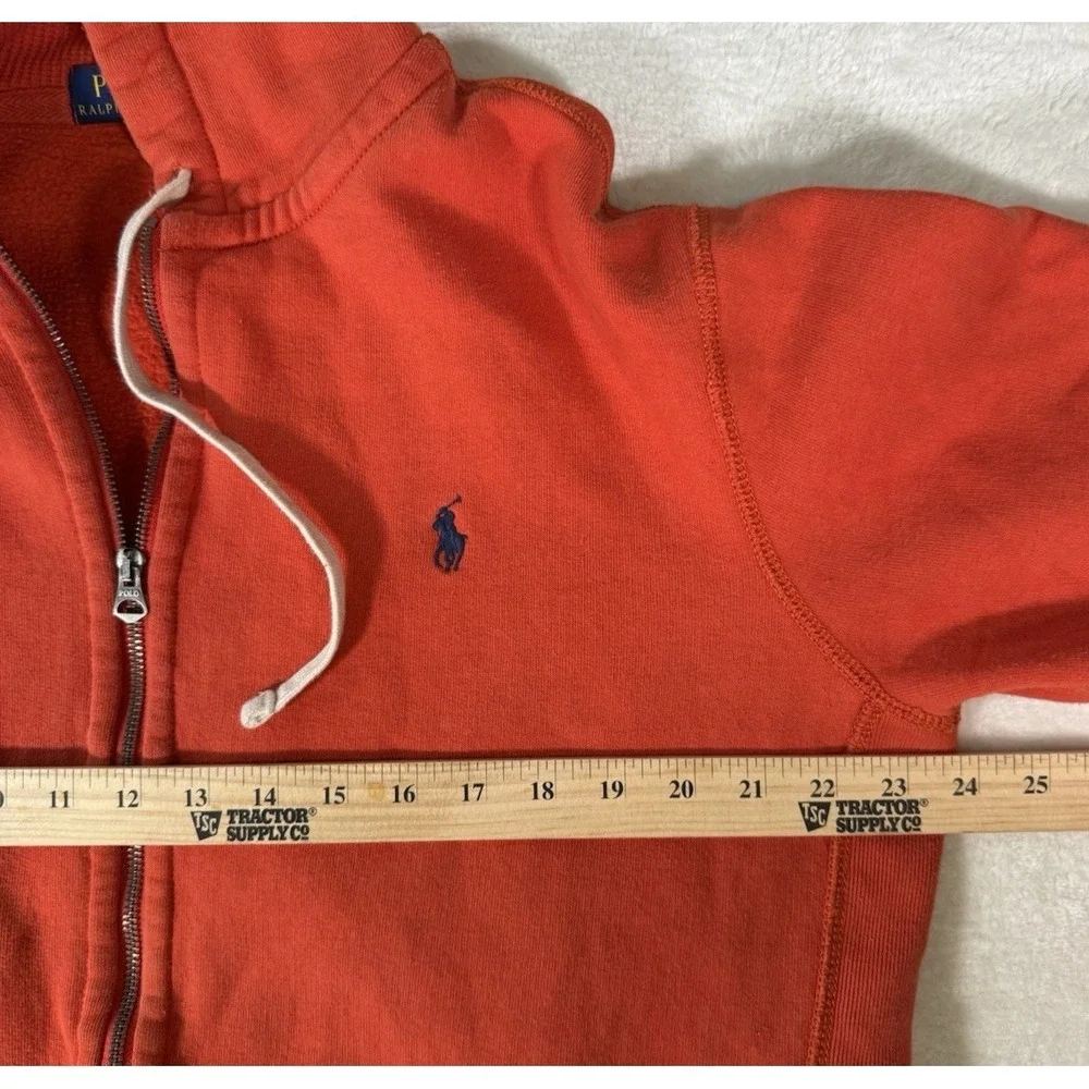 Polo Ralph Lauren Hoodie Large Full Zip Up Waffle Thermal Sweatshirt Casual
